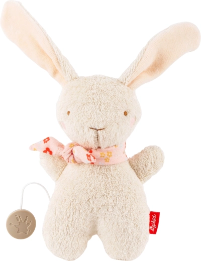 Sigikid premier lapin en peluche avec boîte à musique, écru 19 cm