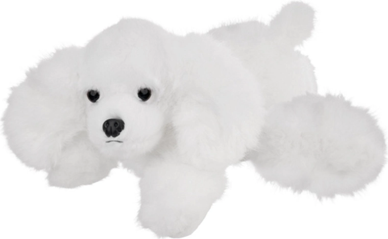 Peluche chien blanc 28 cm