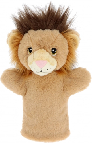 Keeleco Lion - marionnette à main en peluche éco 27 cm