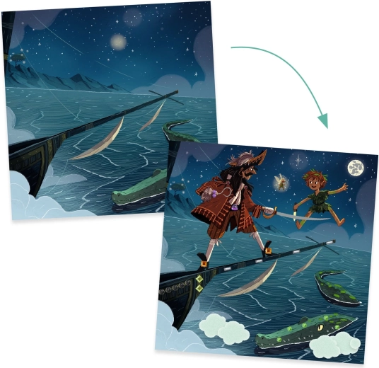 Scènes illustrées scintillantes