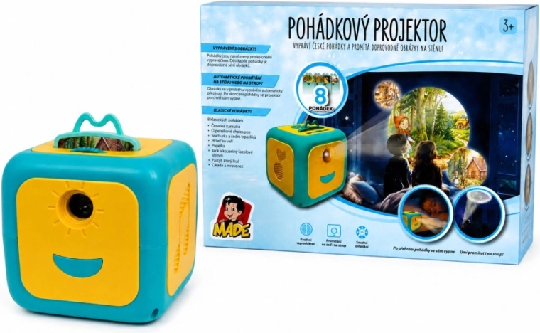 Projecteur de contes MaDe avec des contes en tchèque