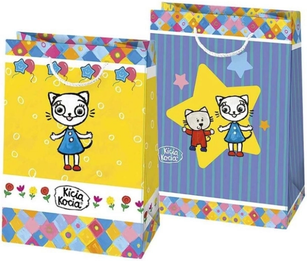 Sac cadeau KICIA KOCIA – en papier, coloré, lot de 10 pcs