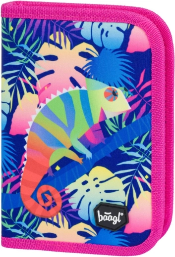 BAAGL Trousse scolaire classique à deux rabats Chameleon