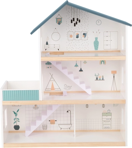 Conception ouverte sur trois étages pour un accès facile