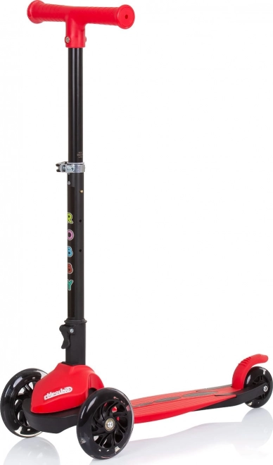 Trottinette Robby avec lumières LED Rouge