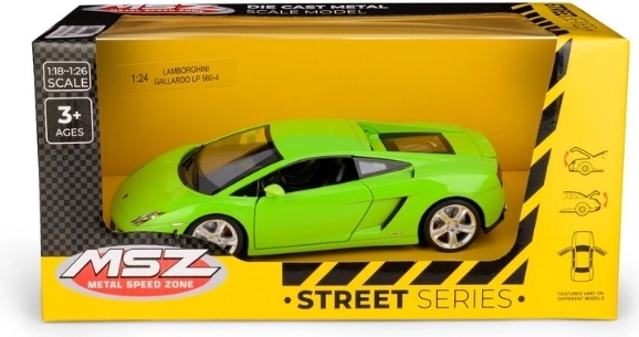 Modèle de voiture vert MSZ Lamborghini Gallardo LP560-4 à l’échelle 1:24