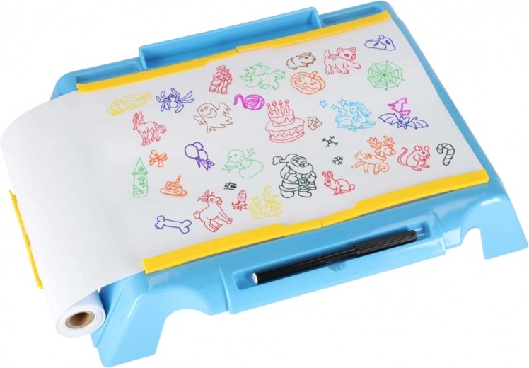 Tout à portée de main : rainure pour feutres et rouleau de papier