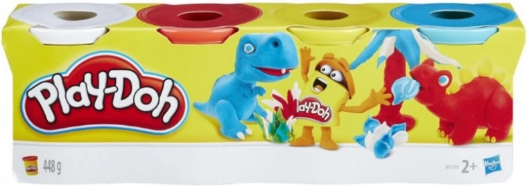 Pâte à modeler Play-Doh, set de 4 pots de 448 g – Dinosaures