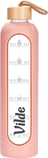 Verre borosilicate résistant et bouchon en bambou