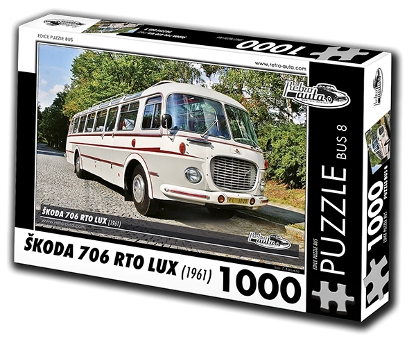 Puzzle Voitures rétro Škoda 706 RTO LUX – autobus 1961, 1000 pièces