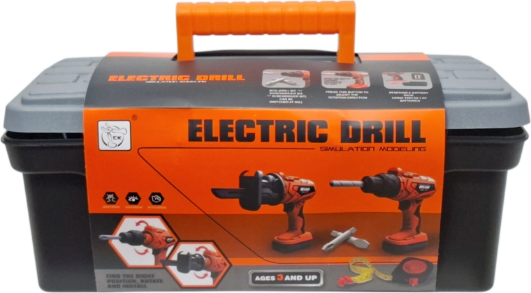 Perceuse électrique pour enfants dans une mallette