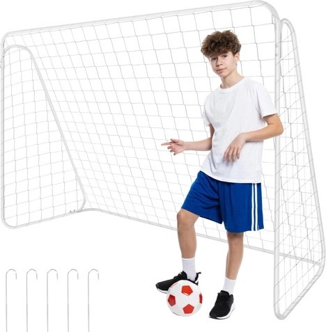 But de football Trizand 213 × 150 × 90 cm avec structure métallique et filet