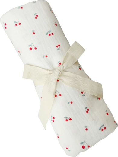 Couverture en mousseline Carlo Baby cerise