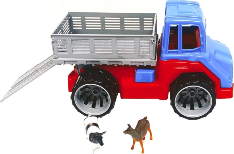 Camion de ferme à friction (roue libre) avec 2 animaux - 1 pièce