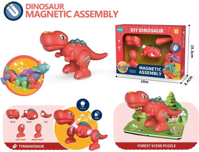 Dinosaure interactif Tyrannosaurus Rex avec lumière et son