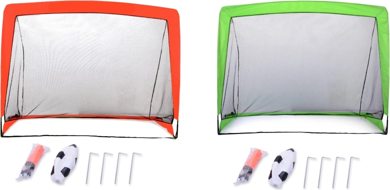 But de football pliable et portable SPORTO avec accessoires 120 × 90 cm