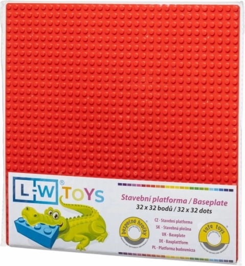 Plaque de base de construction 32×32 rouge