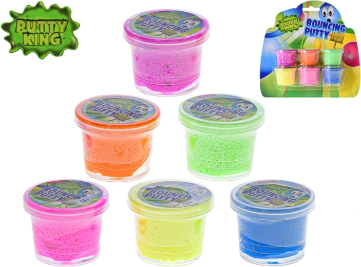 Putty King pâte à modeler rebondissante – set de 6 couleurs