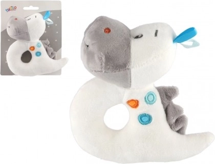 Hochet en peluche dinosaure 13 cm
