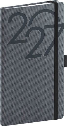 Agenda de poche Notique Ajax 2027 noir 9 × 15,5 cm