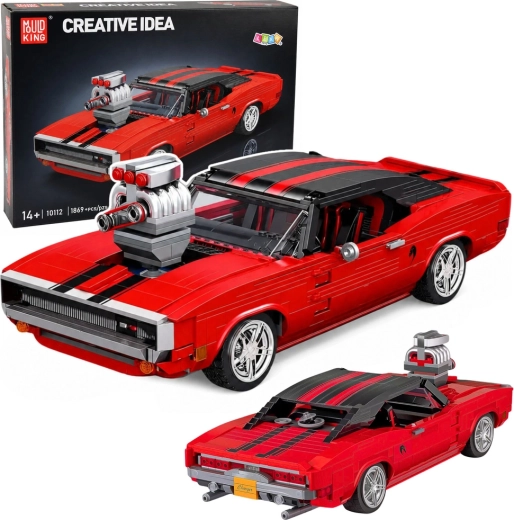 Jeu de construction – voiture de sport Charger rouge (1869 pièces)