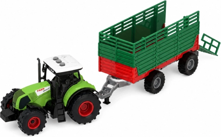 Tracteur avec remorque et effets