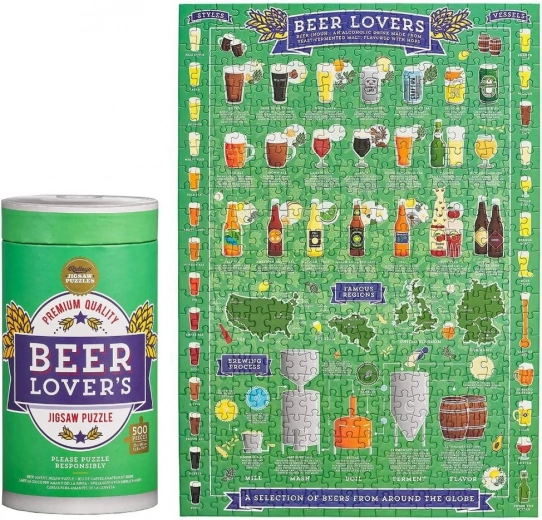 Puzzle de Ridley's Games pour les amateurs de bière, 500 pièces