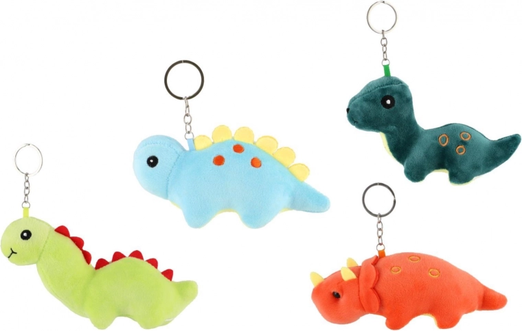Porte-clés dinosaure en peluche 15-18 cm quatre modèles