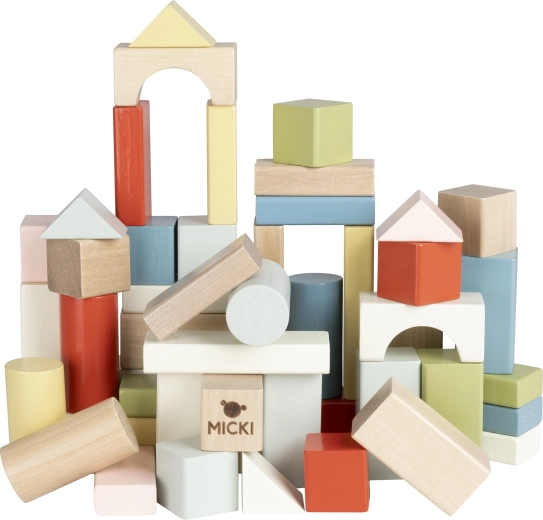 Blocs en bois Micki, 60 pièces