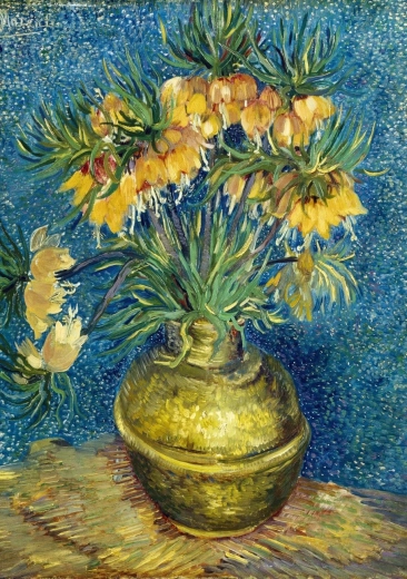 Puzzle Bluebird Fritillaires impériales « Crown Imperial » dans un vase en cuivre – 1000 pièces