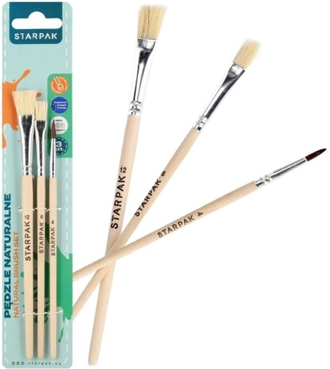 Ensemble de pinceaux naturels – 3 pièces