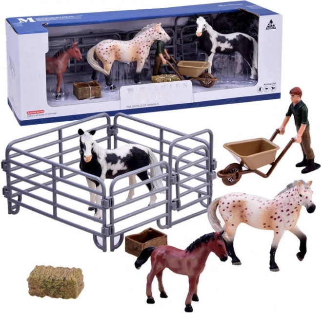 Ensemble de figurines de chevaux de ferme et d'écurie – Ferme