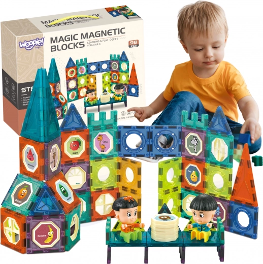 Woopie jeu de construction magnétique château 98 pièces