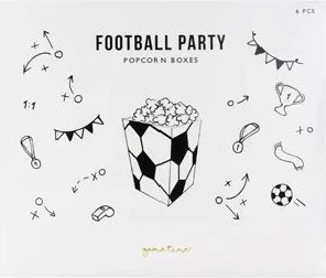 Boîtes en papier pour popcorn Ballon (mélange de motifs) 7 × 7 × 12 cm