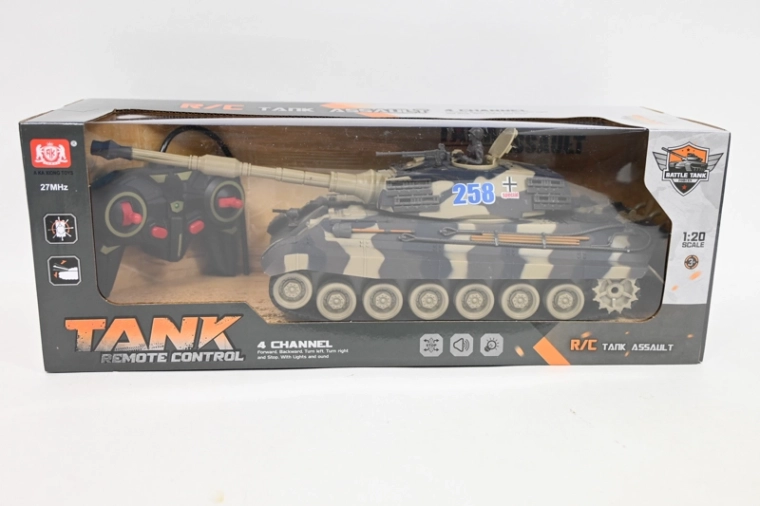 Tank radiocommandé Tank Assault à l’échelle 1:20 – Camouflage – à piles