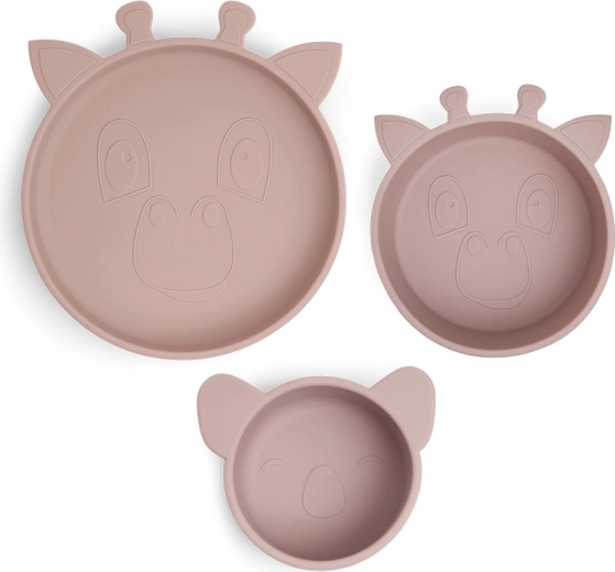 Set repas Nuuroo Benni en silicone woodrose