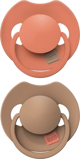 Tétine dynamique en silicone LOVI PRIME 18m+ Granola/Orange, 2 pcs