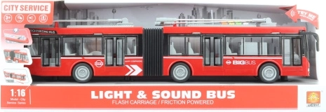 Trolleybus articulé rouge à piles