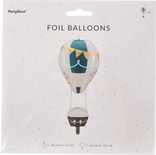 Ballon en aluminium montgolfière volante 4D 36 × 110 cm