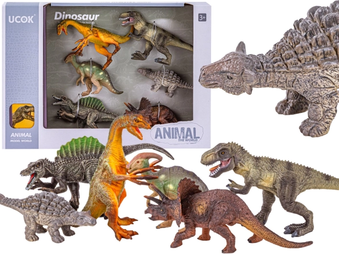 Ensemble de figurines de dinosaures 6 pcs – T-rex et autres