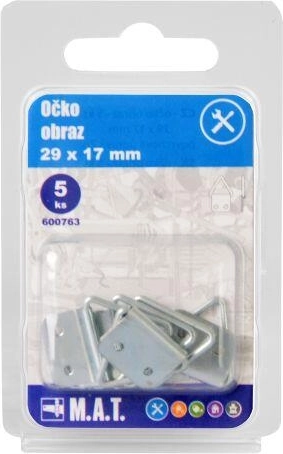 Œillet pour tableau 29 × 17 mm, zingué (5 pcs)