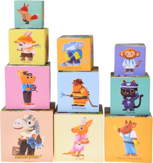 Animaux au travail et véhicules pour stimuler l’imagination