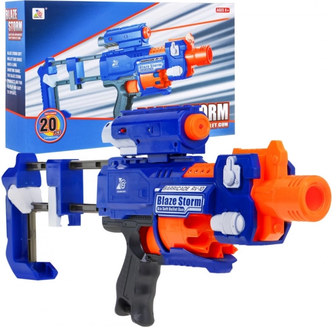 pistolet pour enfants Blaze Storm avec viseur laser et 20 fléchettes en mousse