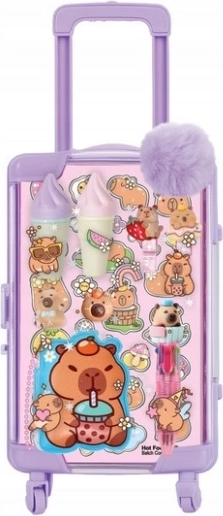 Hot Focus set de fournitures d’écriture dans une mallette avec motif capybara