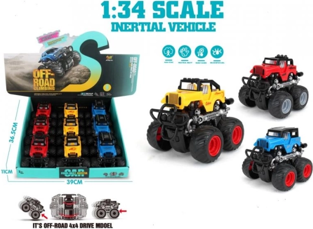 Jeep jouet en plastique tout-terrain 1:34