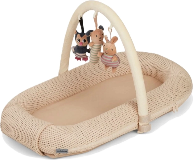 Carlo Baby nid douillet avec arche d’éveil beige