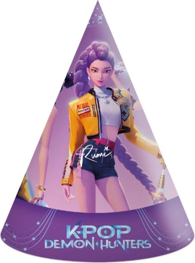 Chapeaux d’anniversaire en papier K-Pop Demon Hunters