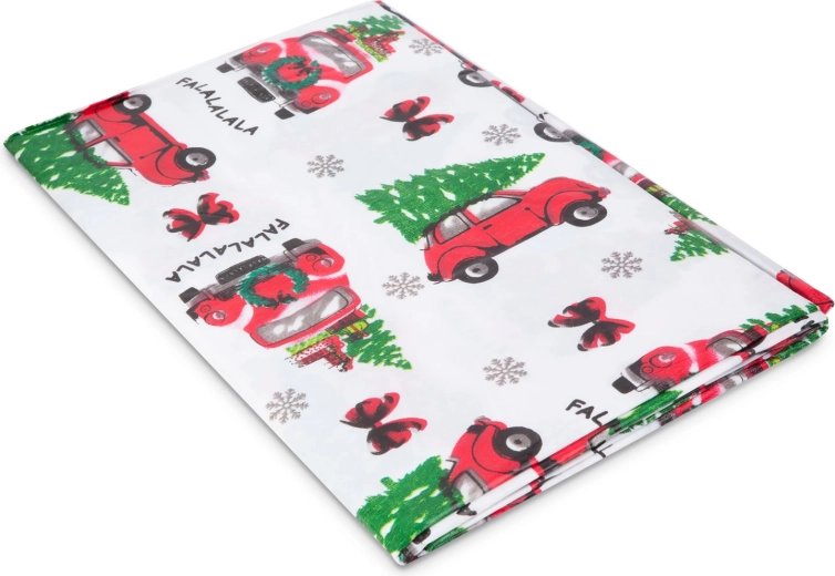 Nappe de Noël en flanelle avec gui 132 × 178 cm