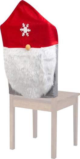 Décoration de Noël pour chaise avec lutin scandinave 50 × 60 cm rouge/gris