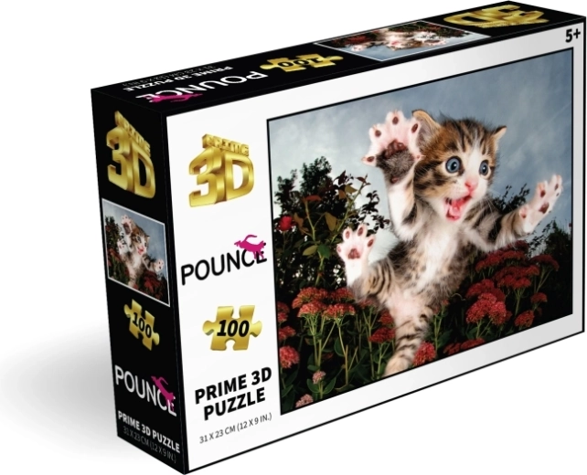 Motif adorable de chaton sautant